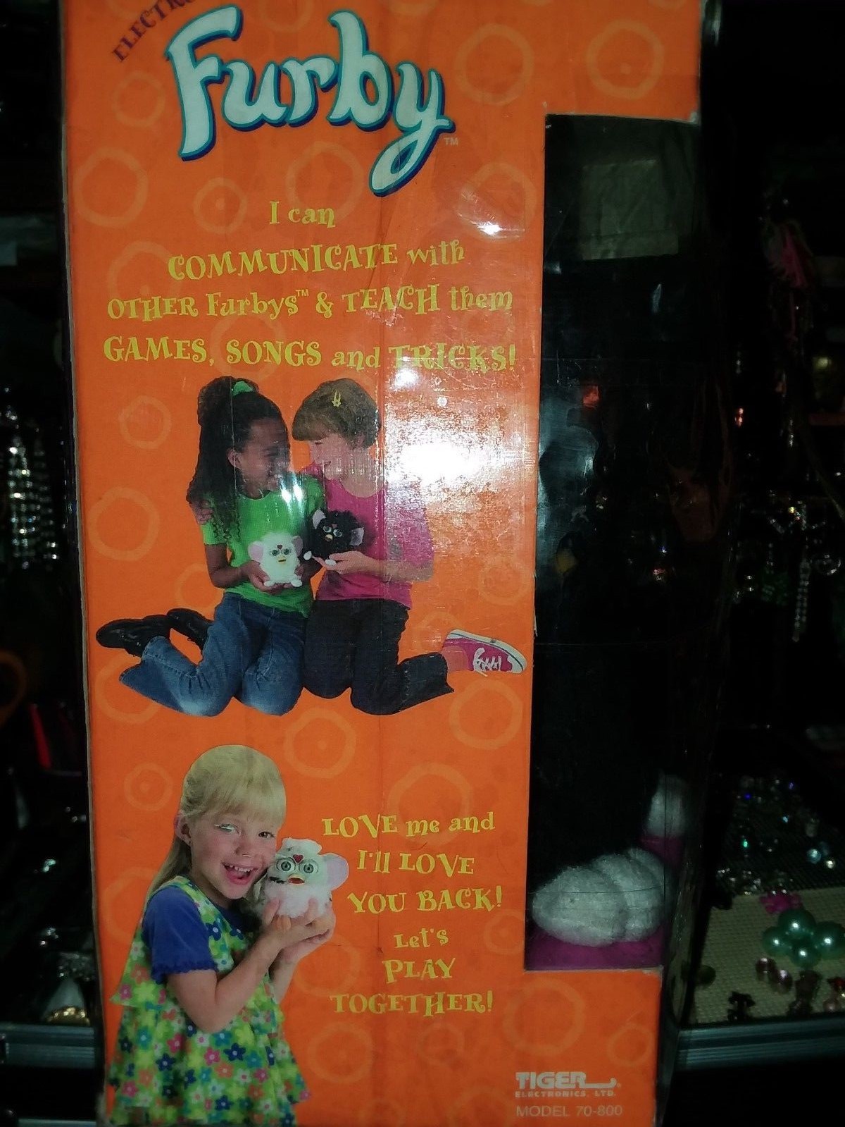 VINTAGE BLACK FURBY FROM 1998 WITH BOX