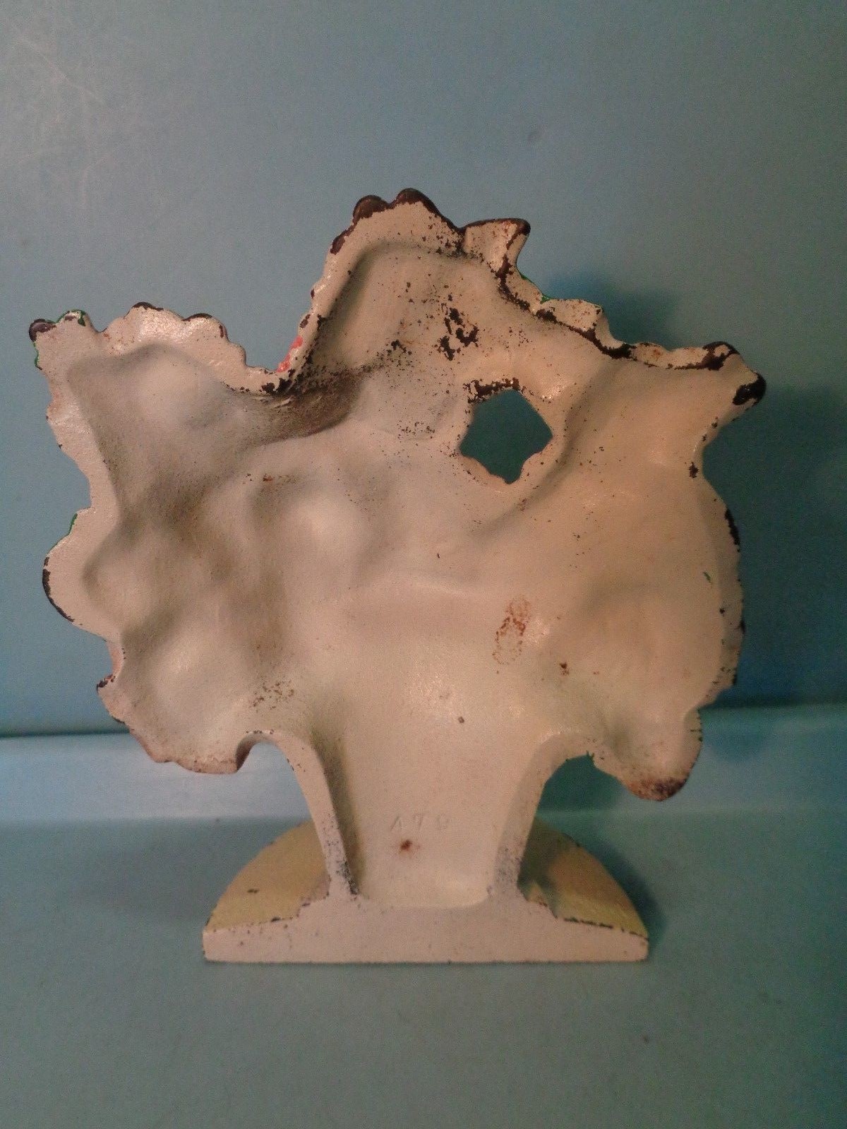 Mixed Flowers Cast Iron Bookend 5 1/2