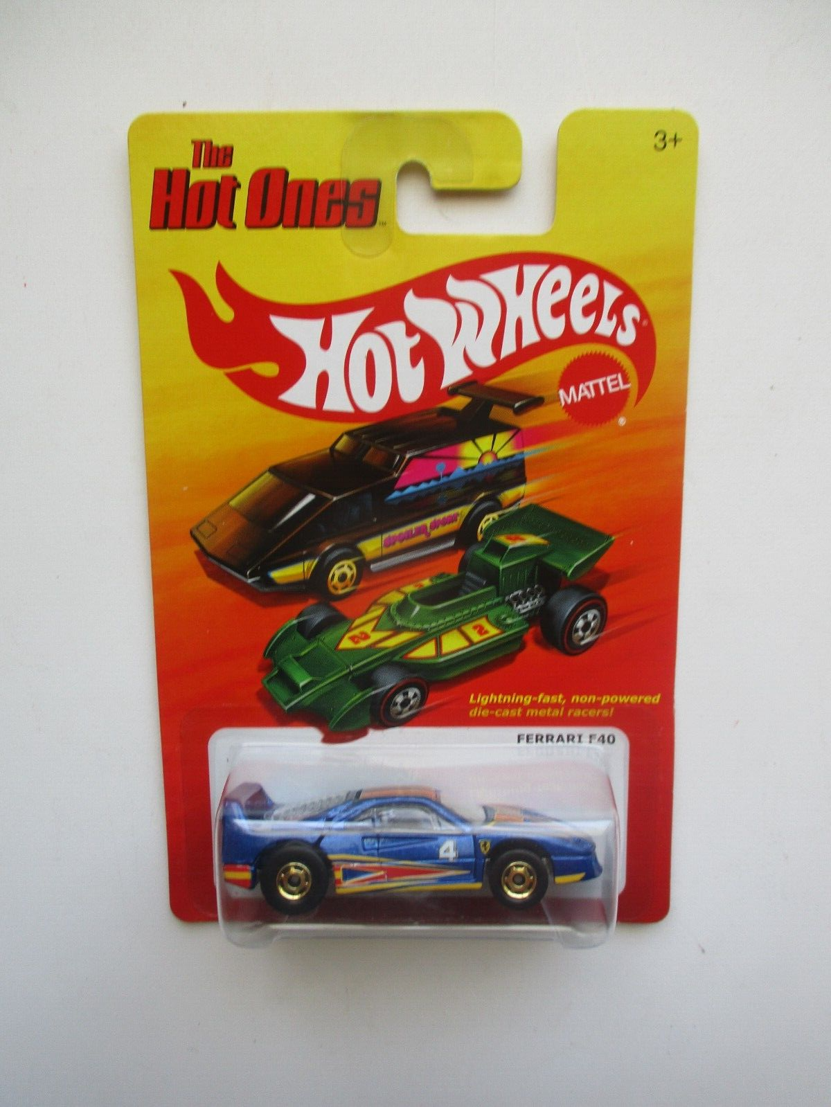 FERRARI F40 Hot Wheels The Hot Ones Blue w/Case MINT Sealed FERRARI F40 Hot Wheels The Hot Ones Blue w/Case MINT Sealed