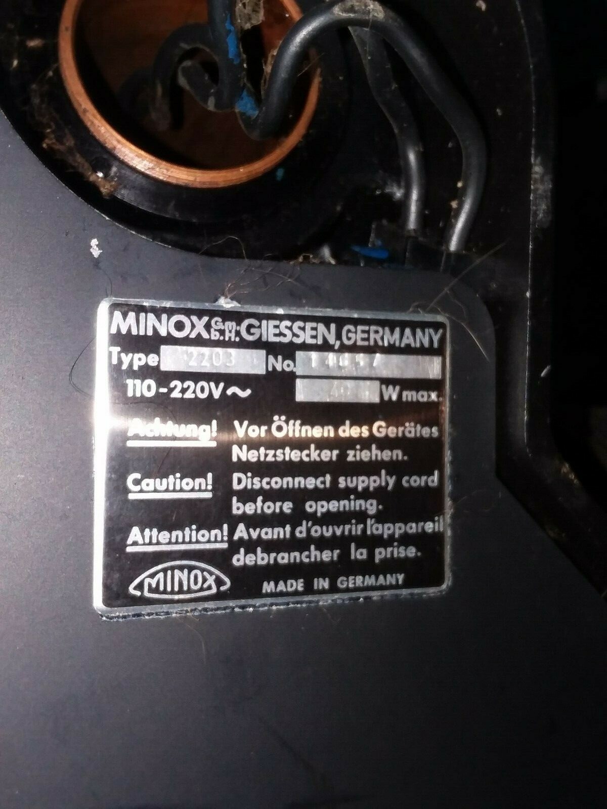 RARE Vintage Minox Sub-Mini Subminiature Photo Enlarger Model III 2203 with Lens