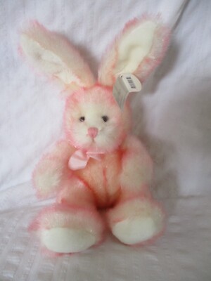 Ruffles by Russ Berrie Pink Bunny Rabbit Plush Glitters Galore Stuffed Animal