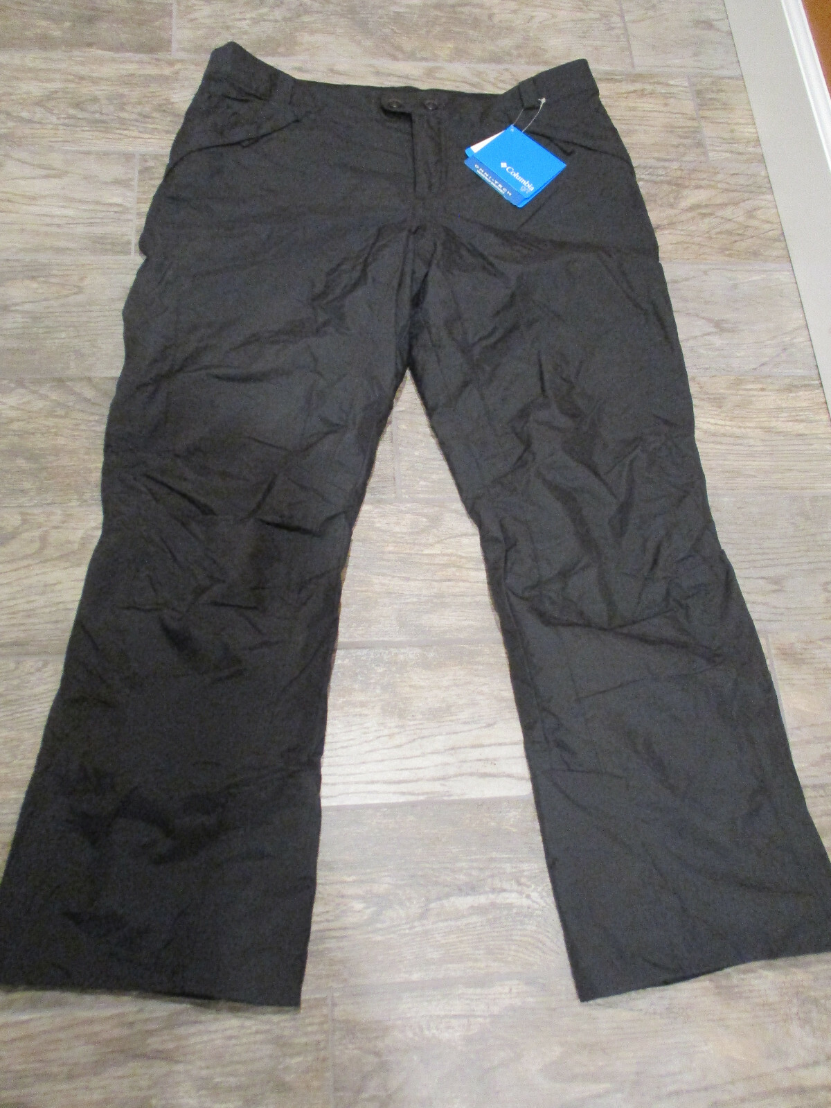 【美品 高機能】US Columbia OMNI-TECH 黒 スノーパンツ 高機能】US コロンビア OMNI-TECH HEAT 中綿入り スノーパンツ