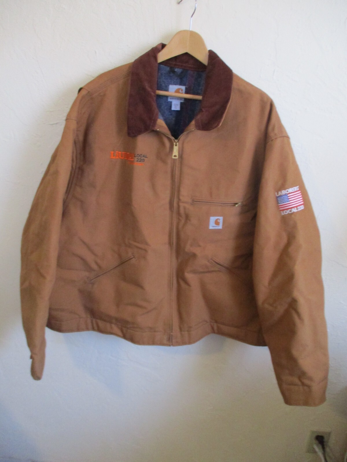 Carhartt Detroit Jacket Duck Blanket Lined J001 BRN Size 4XL Carhartt Detroit Jacket Duck Blanket Lined J001 BRN Size 4XL