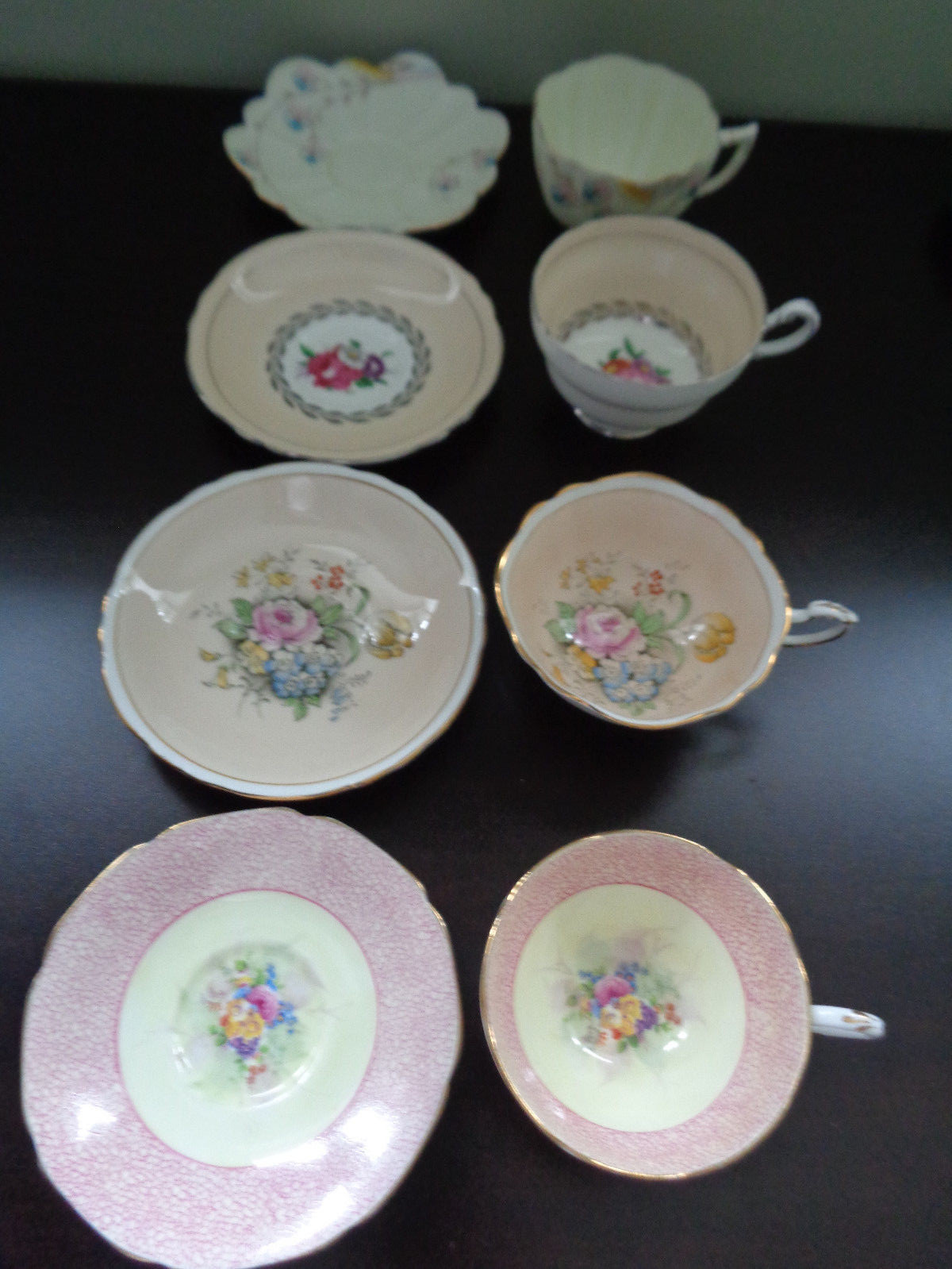 PARAGON FOUR TEA CUPS AND SAUCERS