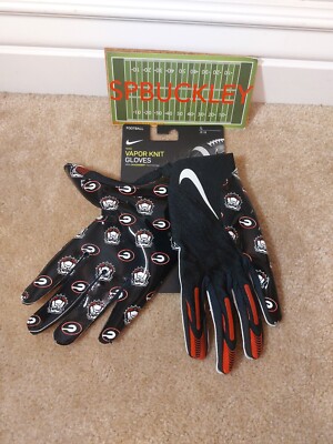 NIKE VAPOR KNIT 4.0 NCAA GEORGIA BULLDOGS RECEIVER FOOTBALL GLOVES, DX4928-091