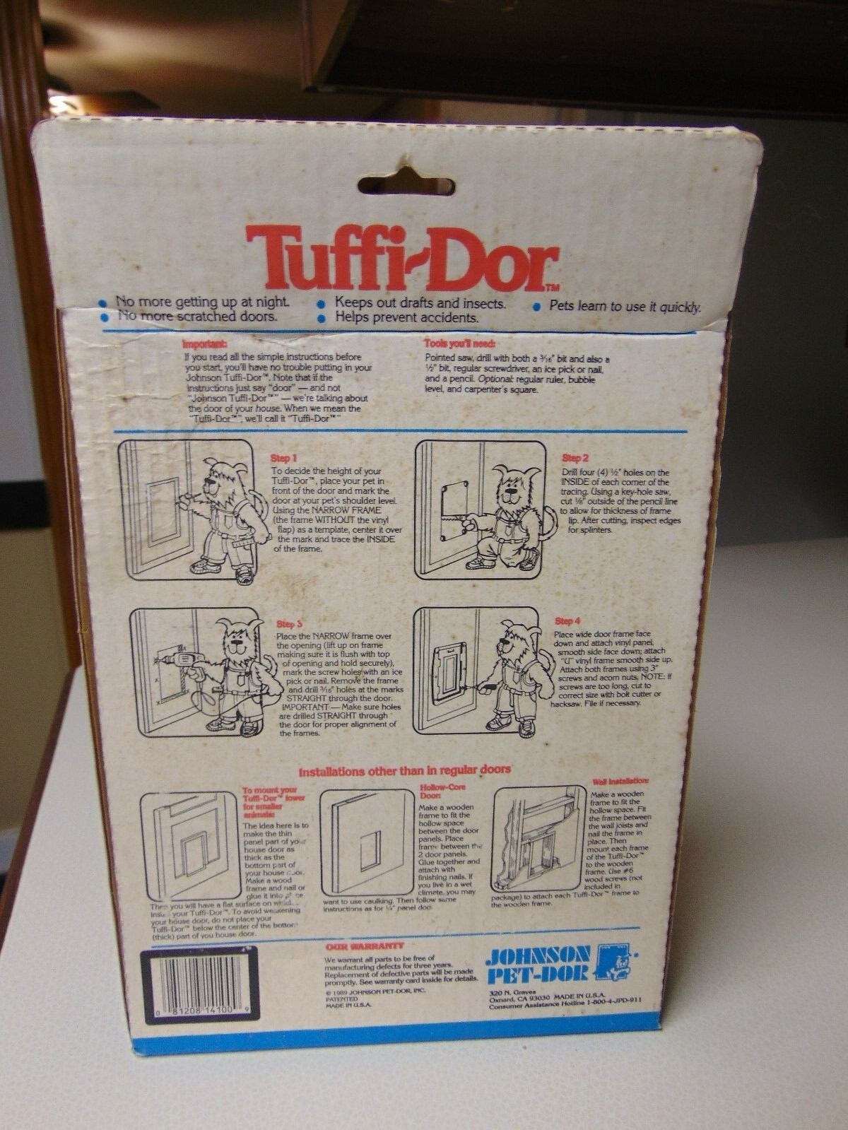 JOHNSON PET-DOR  TUFFI-DOR TS2 Two-Way Pet Door Cats / Small Dogs - SEALED