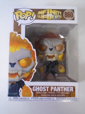 FUNKO POP MARVEL INFINITY WARPS GHOST PANTHER #860 BOBBLEHEAD FIGURE