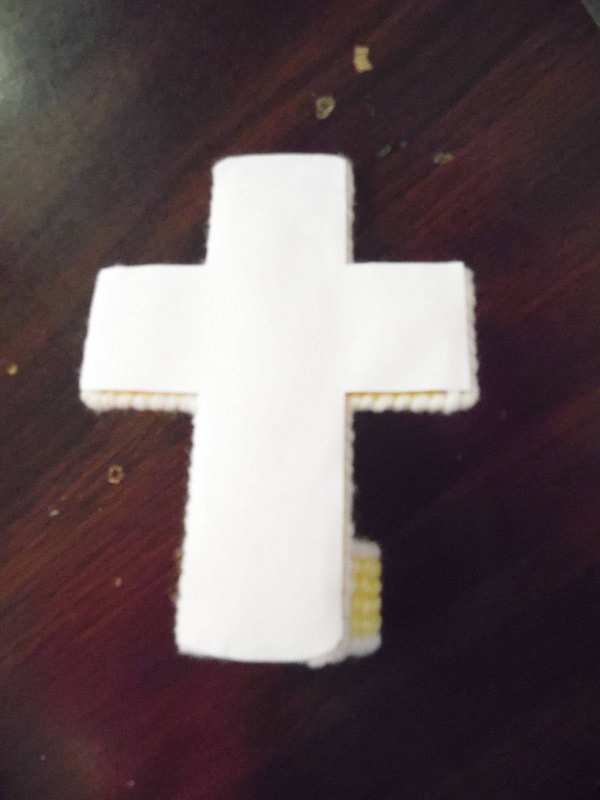 Cross Tea Light, Plastic Canvas, Handmade