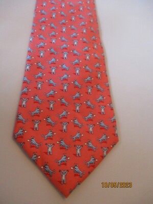 Vineyard Vines Pink Bulls Silk Necktie NWT