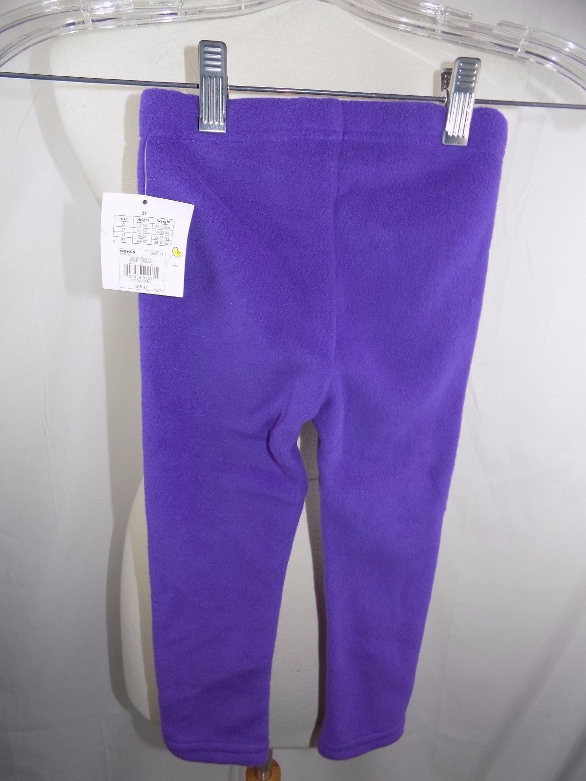 JUMPING BEANS Baby Toddler Girls Boys Purple Fleece Pants Size 2T NWT