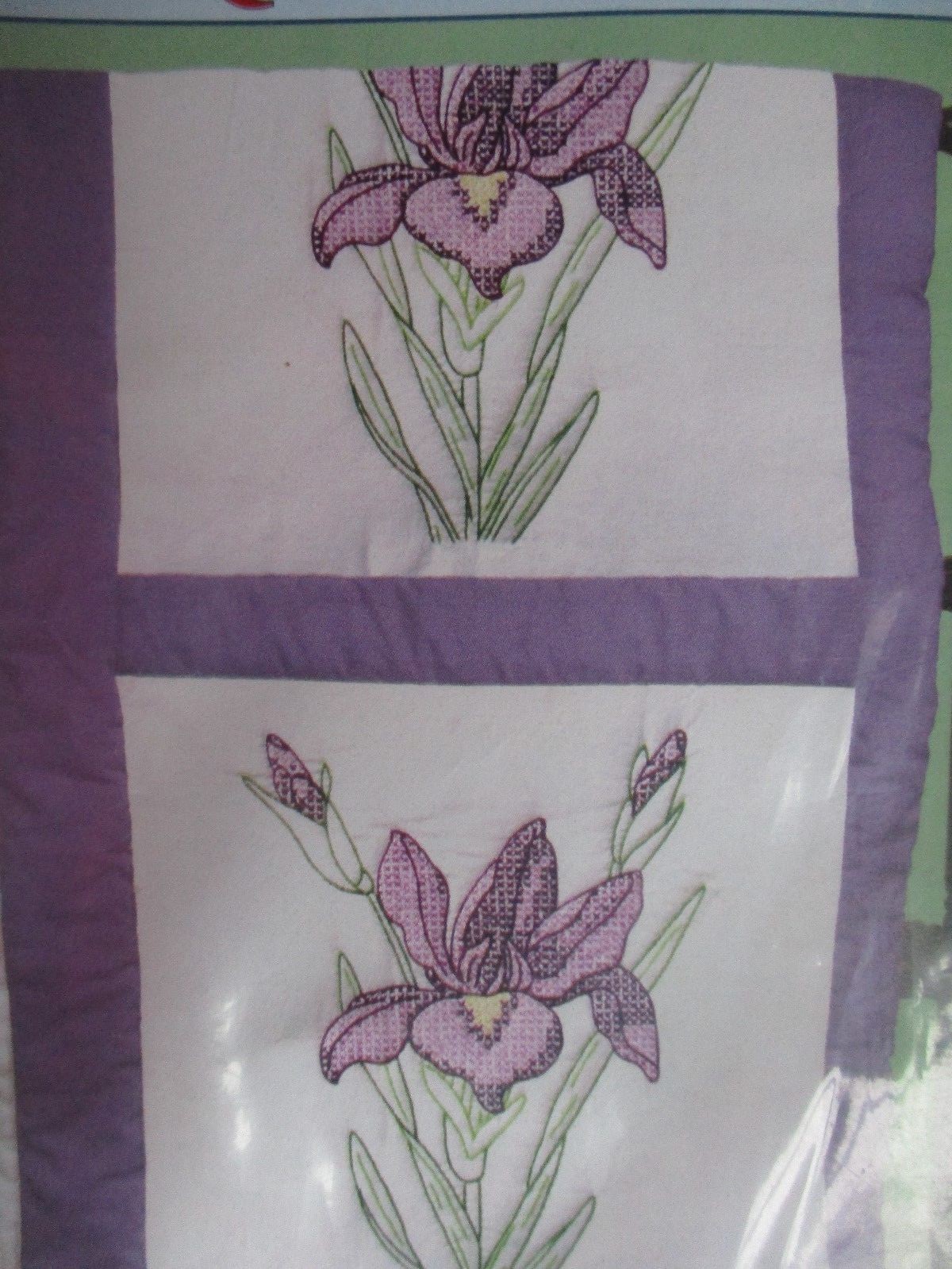 Jack Dempsey Iris Flower Cross Stitch Quilt Squares 18