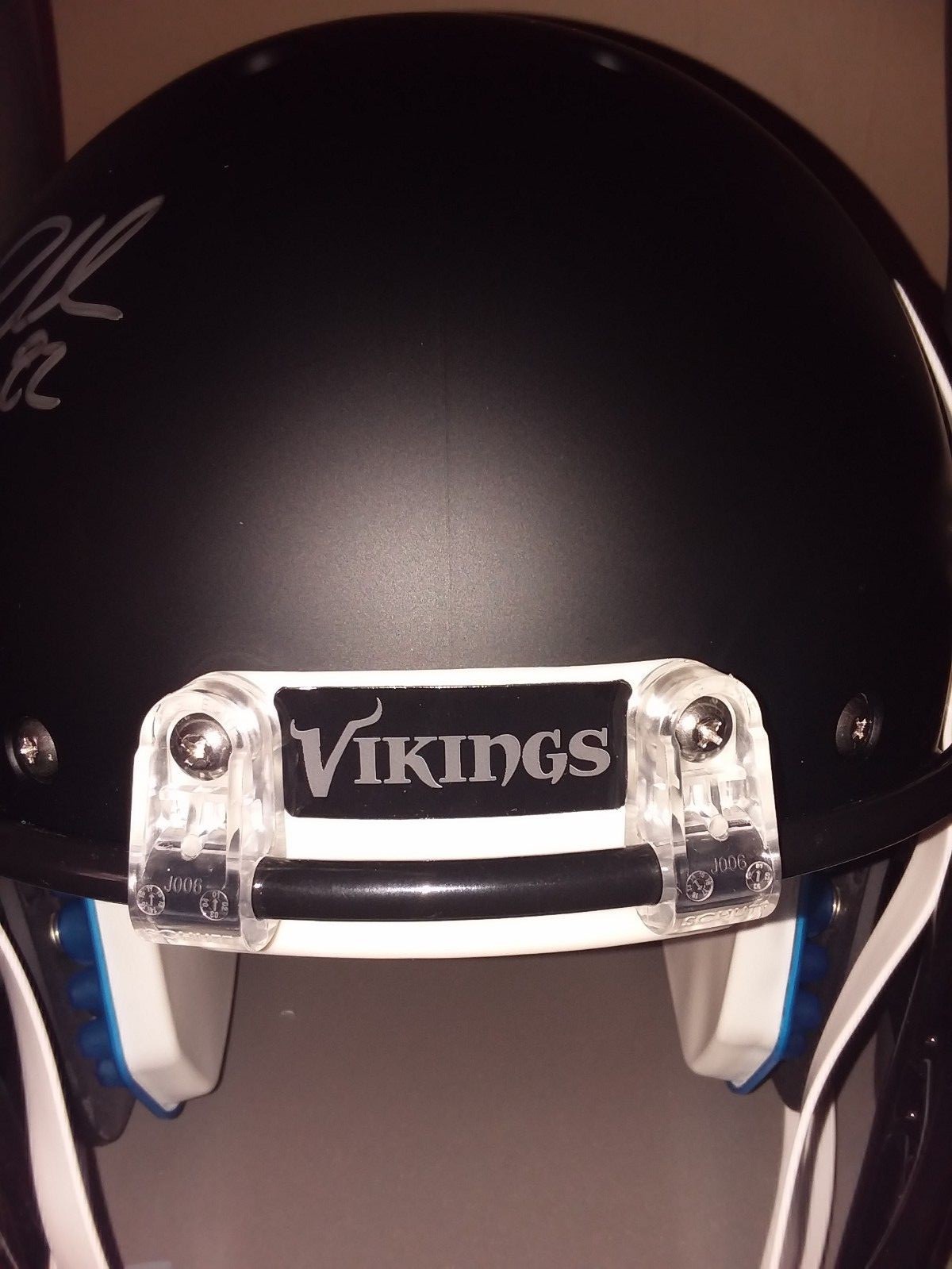 Minnesota Vikings Black Out Ice Football Helmet Decals Full size + Flag