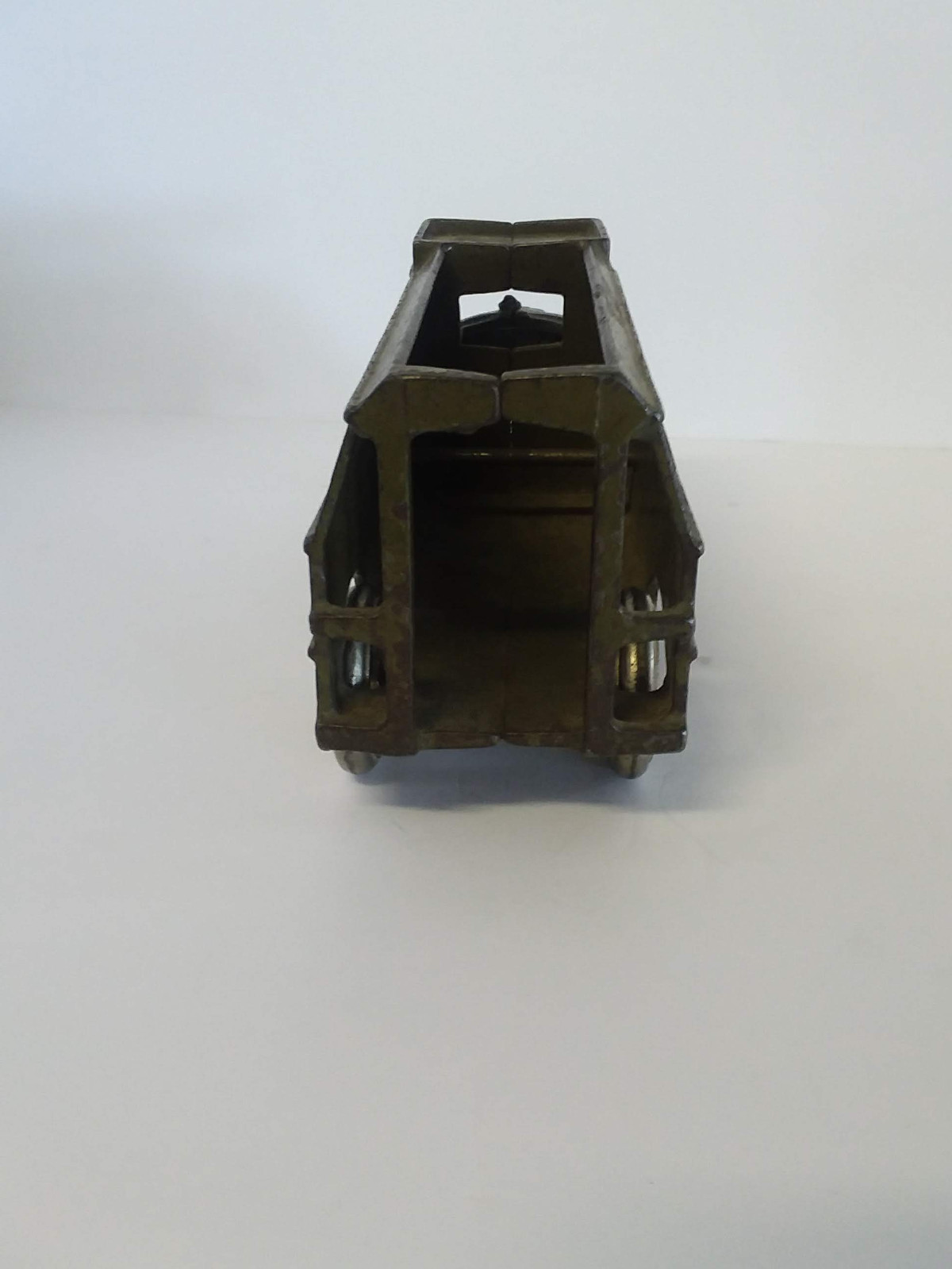 VINTAGE ANTIQUE CAST IRON BELL TELEPHONE TRUCK ORIGINAL GREAT SHAPE