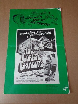 Sean Kenney/Monika Kelly ''The Corpse Grinders'' 1971 US Horror Film Press Book