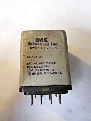Oak Industries WU115A3-643 Relay WU115A3643