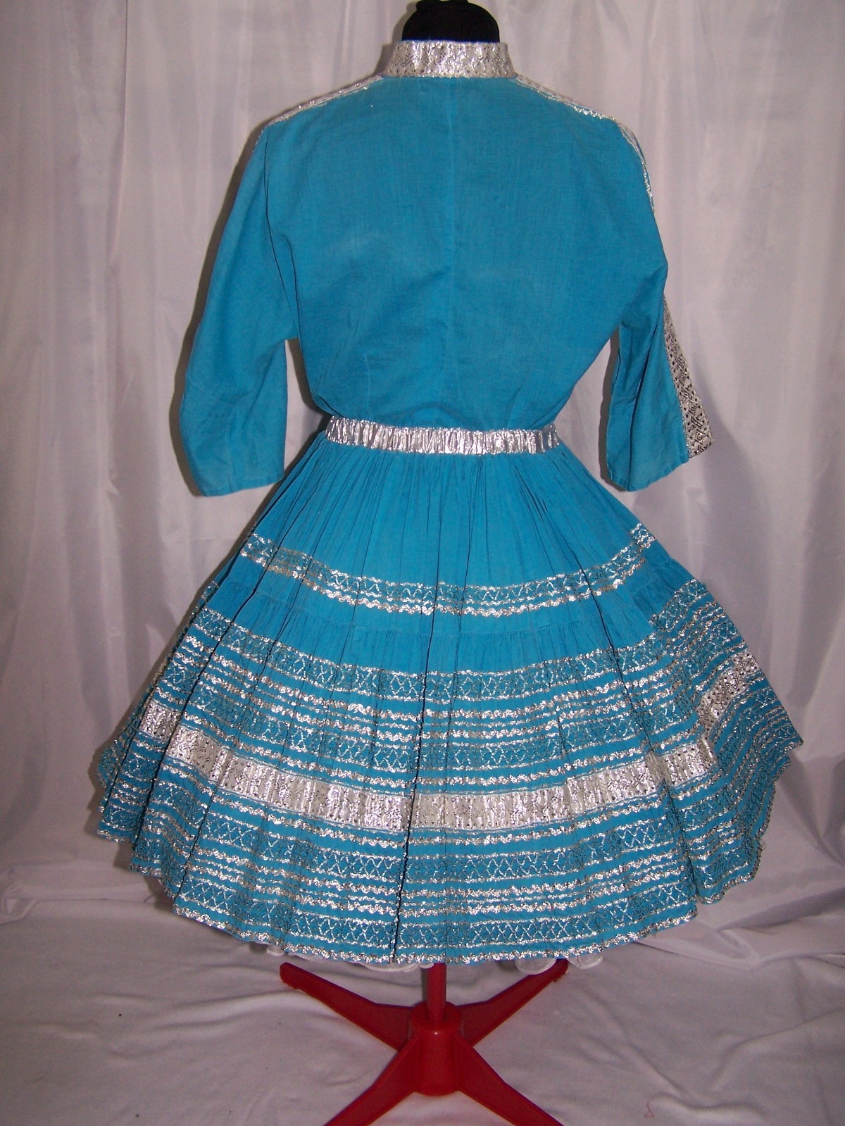Western Square Dance Vintage Top & Skirt See Measurements for Size