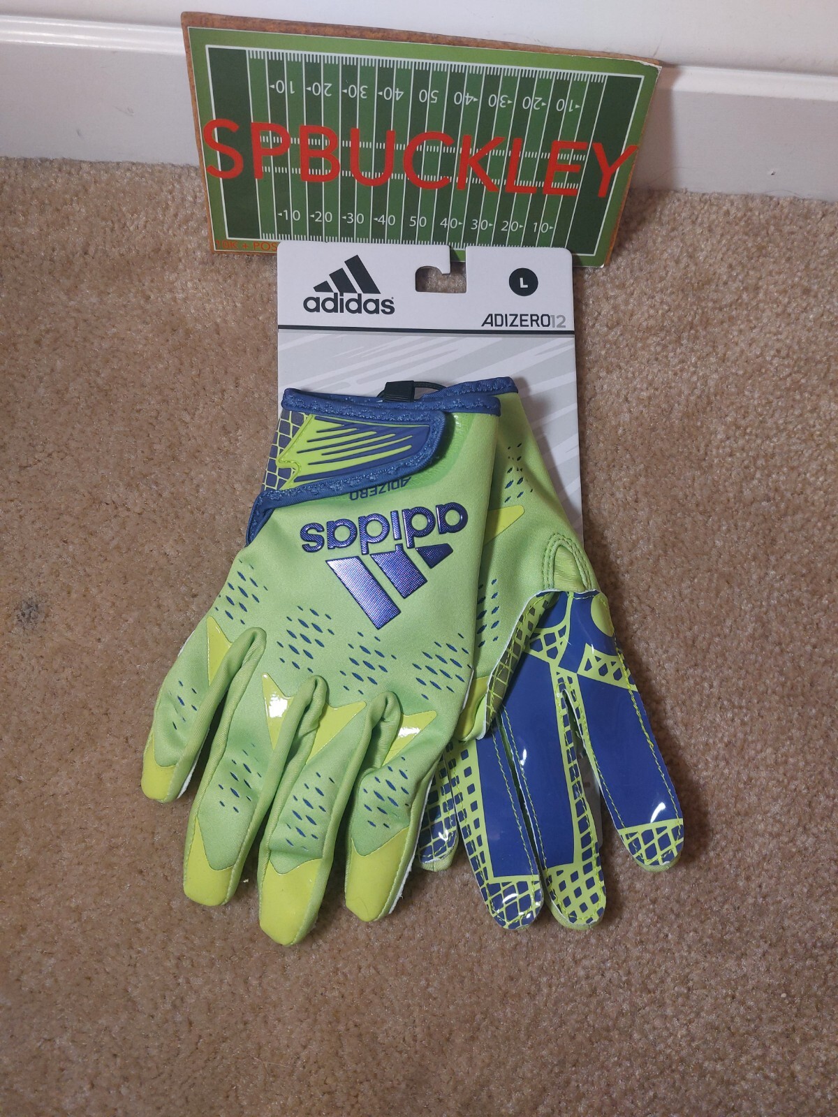 ADIDAS ADIZERO 12 ALTER EGO ADULT RECEIVER FOOTBALL GLOVES