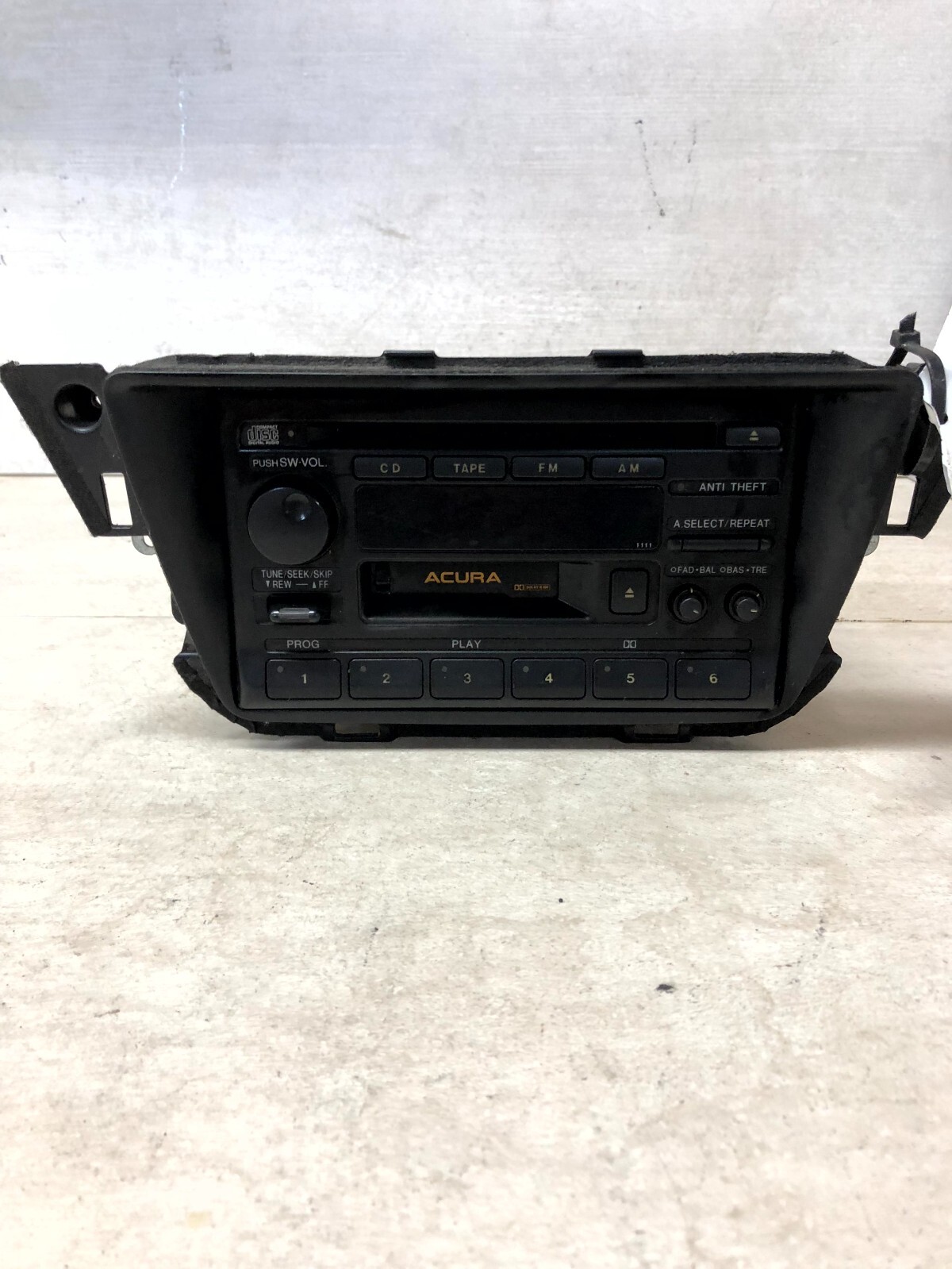 Acura Black Radio AM FM Cassette CD Player Unit Fits 1997 Acura TL