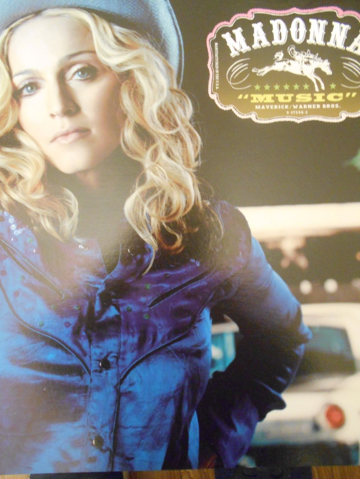 マドンナ　MUSIC　2000年 US製 宣伝用 両面ポスター Madonna - Music - Promo 12