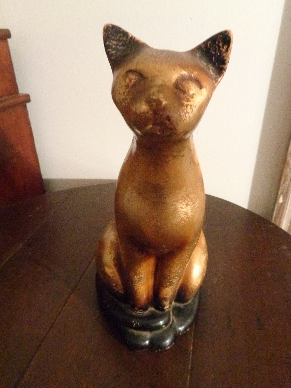 1950's Vintage Hollywood Regency Style Siamese Cat 12 Inches Halloween