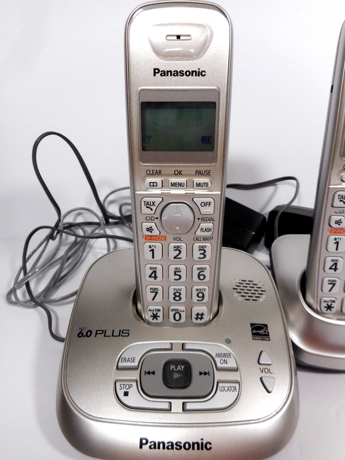 Panasonic KX-TG4021 DECT 6.0 Plus 2-Handsets Digital Answering Telephone System
