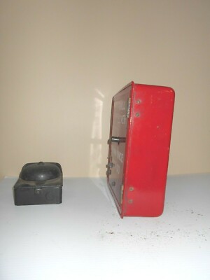 VINTAGE PORCELAIN FIRE ALARM AND BELL
