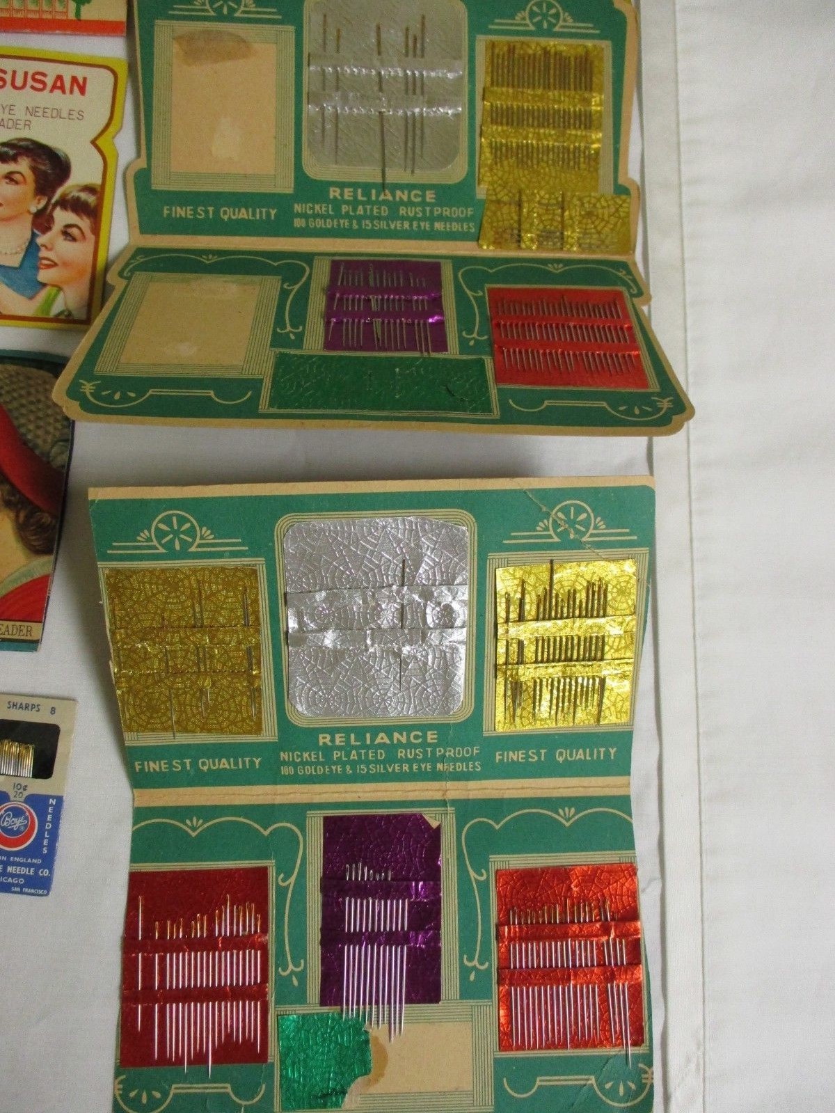 11 Vintage Cardboard Advertising Needle Folders - Traveler-Rocket-Reliance-Boye