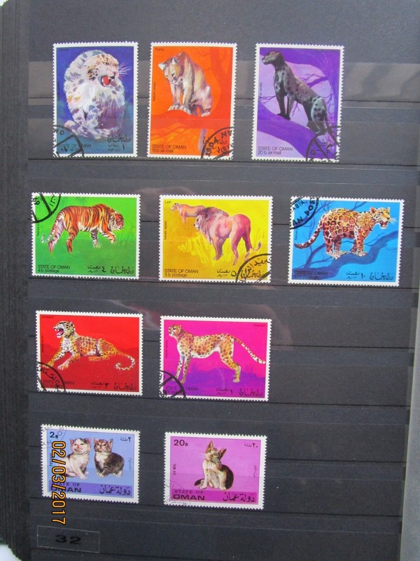 Oman Briefmarken-Sammlg.T3 Mit 14 St. Bm (Wie Auf 2 Fotoseiten)