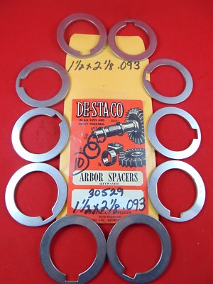 DESTACO 30529 Arbor Spacers 1-1/2'' x 2-1/8'' x .093 W/KEYWAY LOT OF 10 Shims