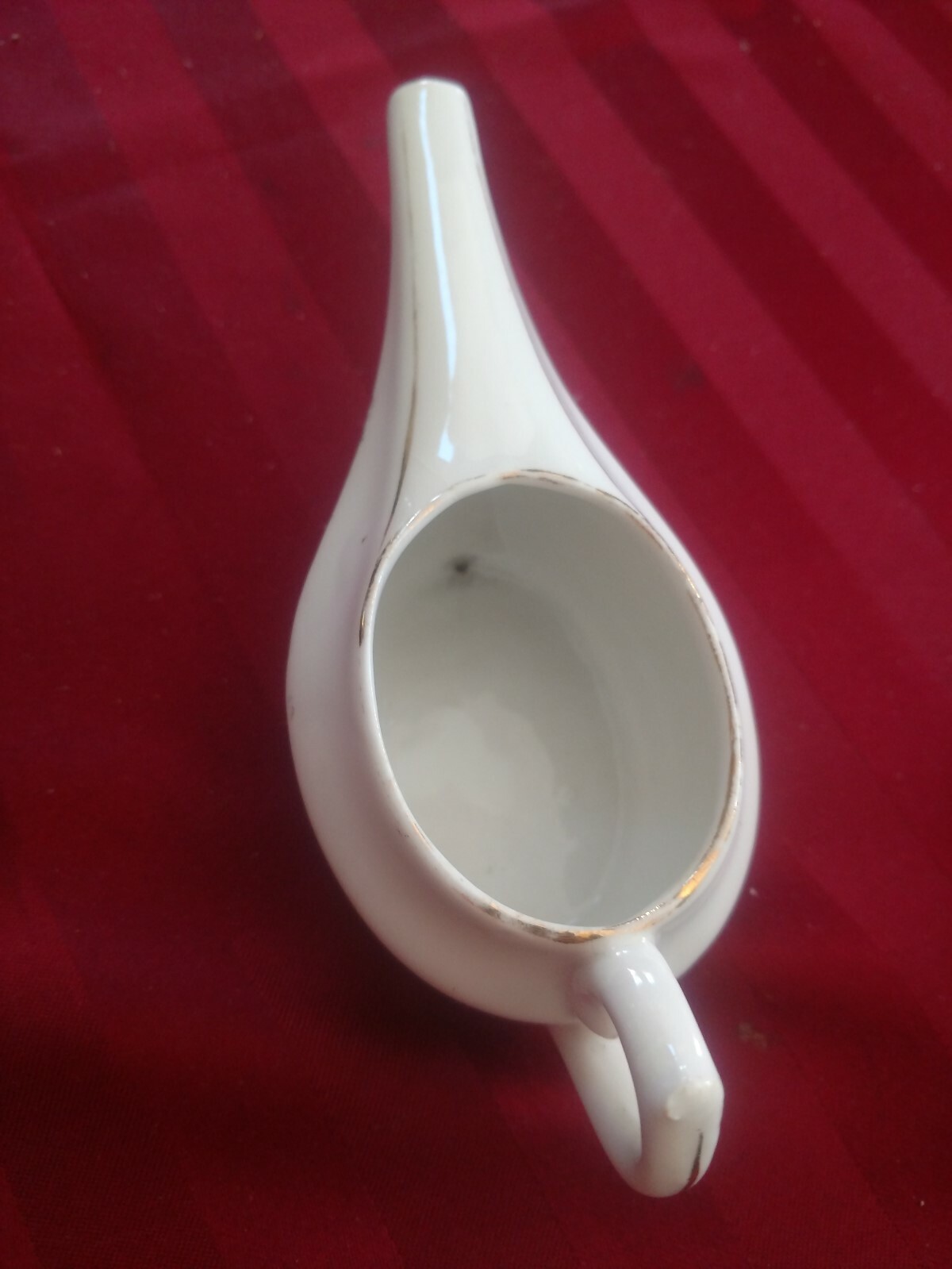Antique / Vintage Neti Pot, Hand Painted Baby Feeder England Pottery Nose Clean