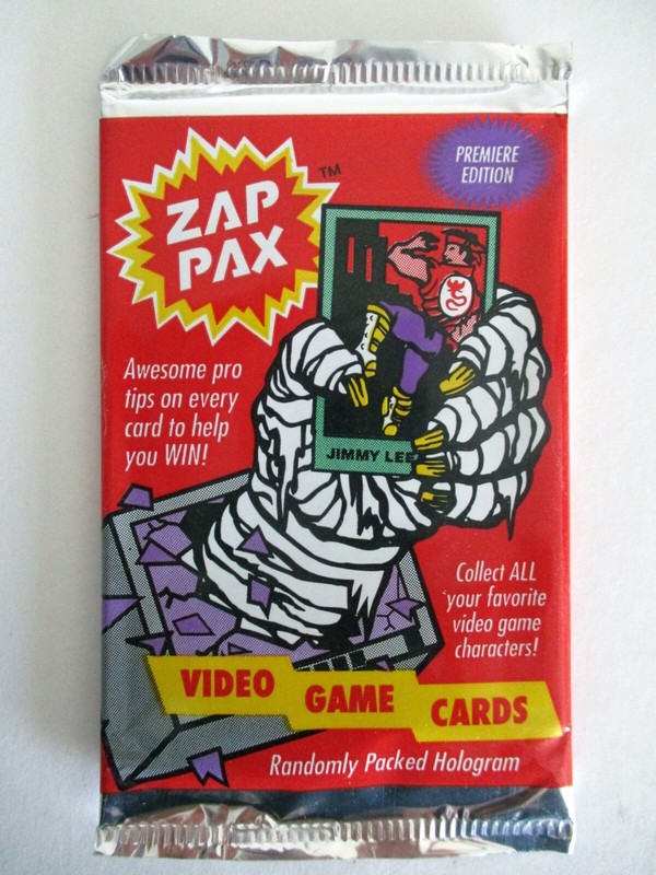 Zap Pax Video Game Cards, One Unopened Pack; 1992, Premiere