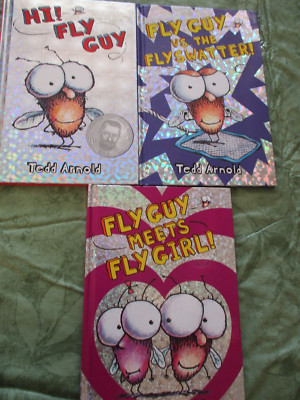 LOT (3) TEDD ARNOLD HI FLY GUY HARDCOVER BOOKS FREE SHIPPING