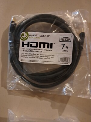 *New* Qty: 2:  7 Ft HDMI Cable Planet Waves / Signal Internet Connect Cable
