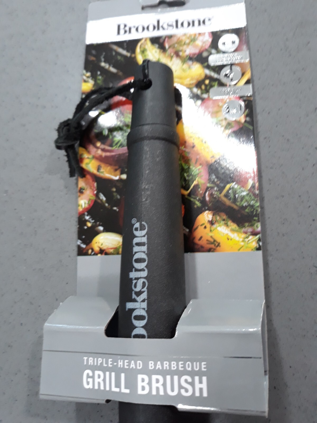 Brookstone Triple Head Grill Brush with Coil Bristles (NEW