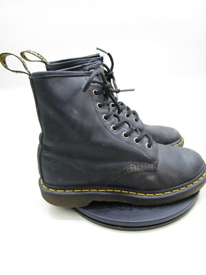 Dr. Martens Docs Boots US Ladies 8 Black Leather 1460W Grunge Punk Core Air Wair