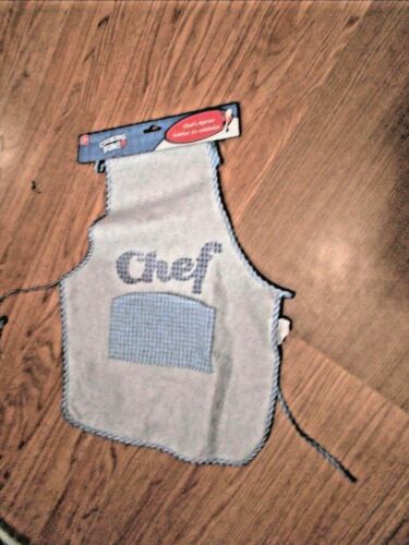 New Cooking Fun Chefs Apron Blue Kids One Size Dress Up Gingham