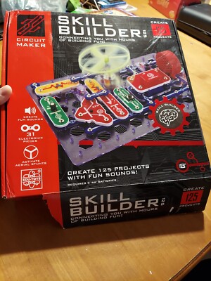 Circuit Maker Skill Builder 125 Projects Edu Toys Fun Sounds Stunts Electronic