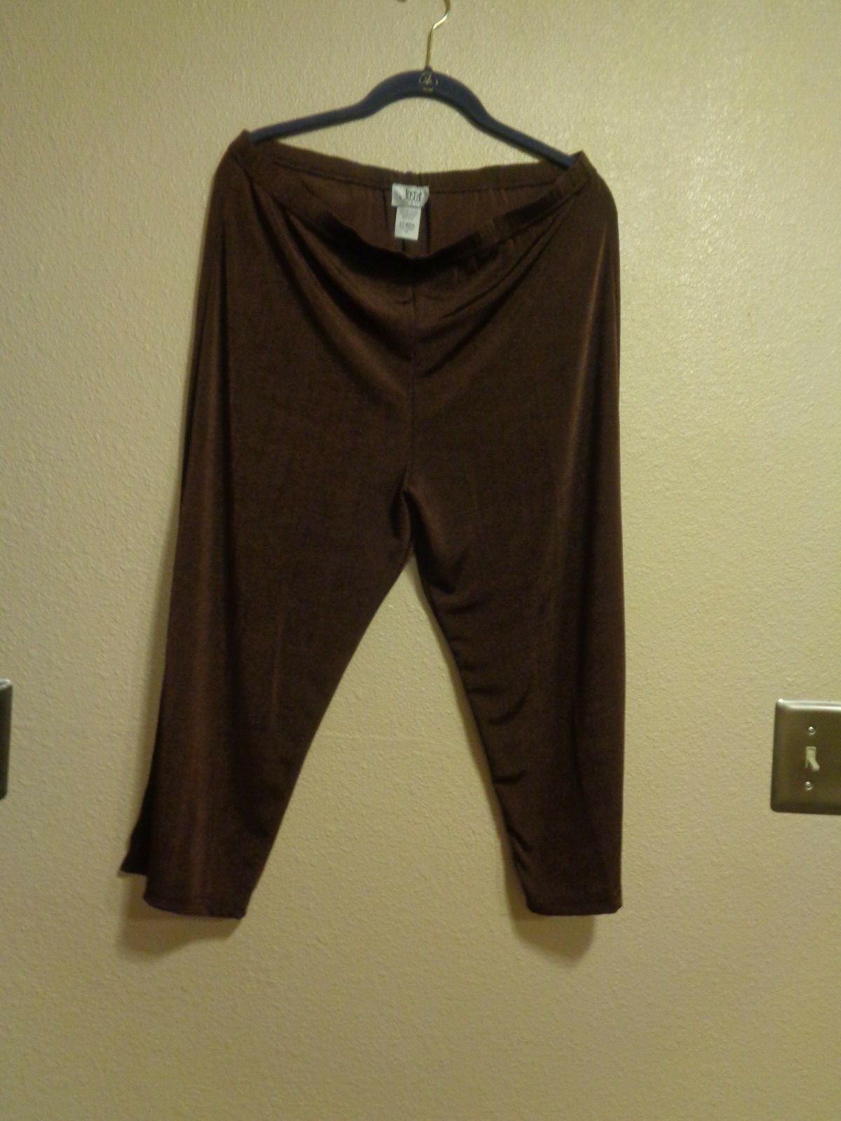 JOSTAR Short Sleeve CAPRI SET Travel Knit Brown 2X New Made USA