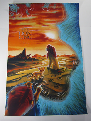 The Lion King Screen Print Poster by Tom Miatke Not Mondo Private Commission