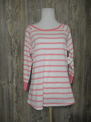 Northcrest Womens Small NWT White Pink Top Boho Lace Like