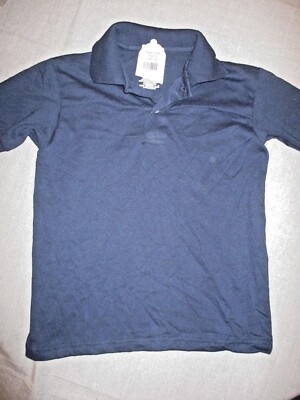 851B5 Hanes 054Y Boys Comfort Blend EcoSmart Polo Shirt Youth SM Navy