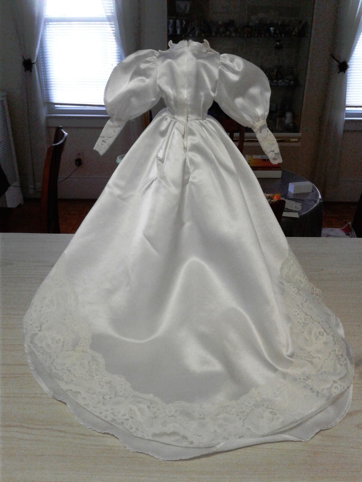 Bride~Communion Dress,Veil, Crinoline & Adjustable Stand for 20