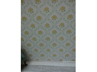 Vögelchen-Kinderzimmer-TAPETE kräftig pupurrot,ideal f PUPPENSTUBE,Bogen30x53cm