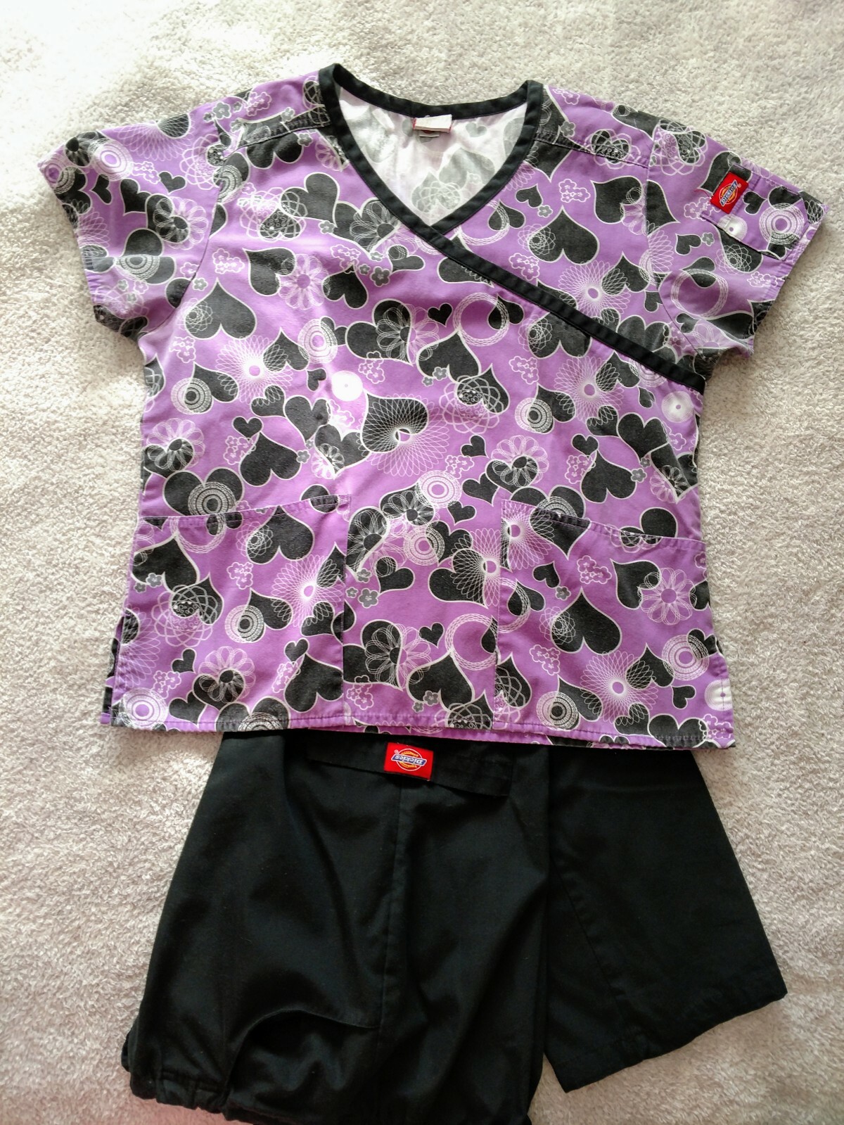 Lot of 3 - Women's Scrub Sets- size small tops, XS bottoms