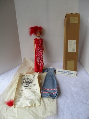 VINTAGE 1960'S FASHION DOLL ~ HELLO MISS DOLLY ~ NASCO 1964 ~WITH EXTRA DRESS #1