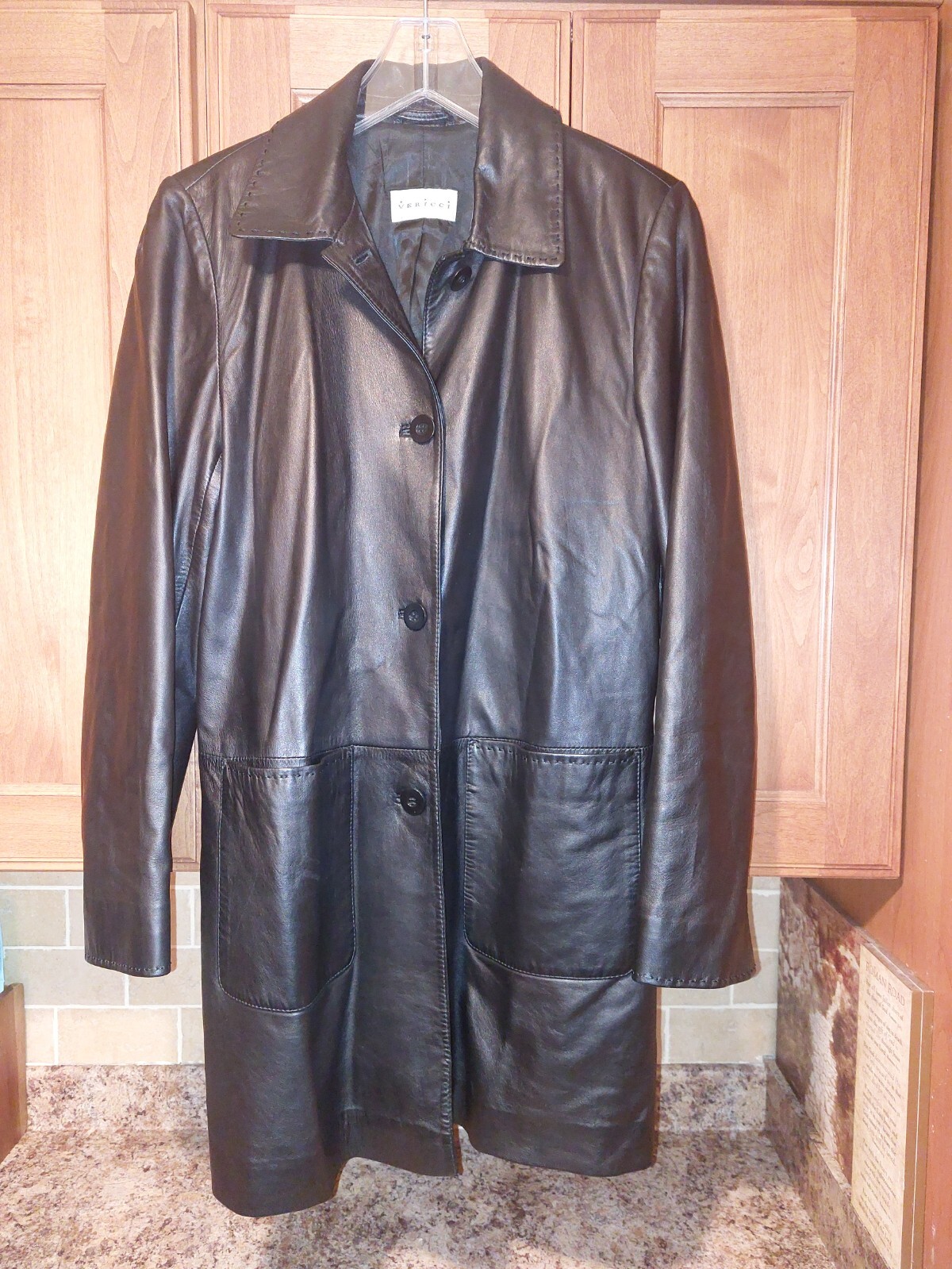 vericci leather jacket, Size M womens | eBay