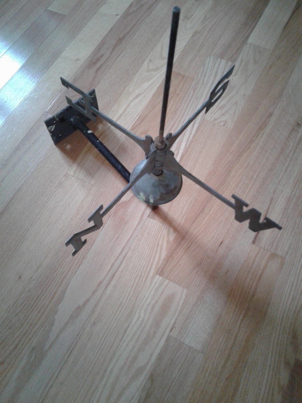 Rare  Copper Indian Weathervane 2 sided  Directionals Mount 