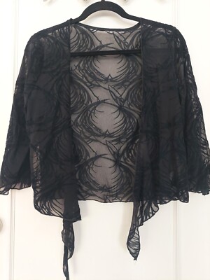 Stunning black lacy jacket  by Per Una   sz 16