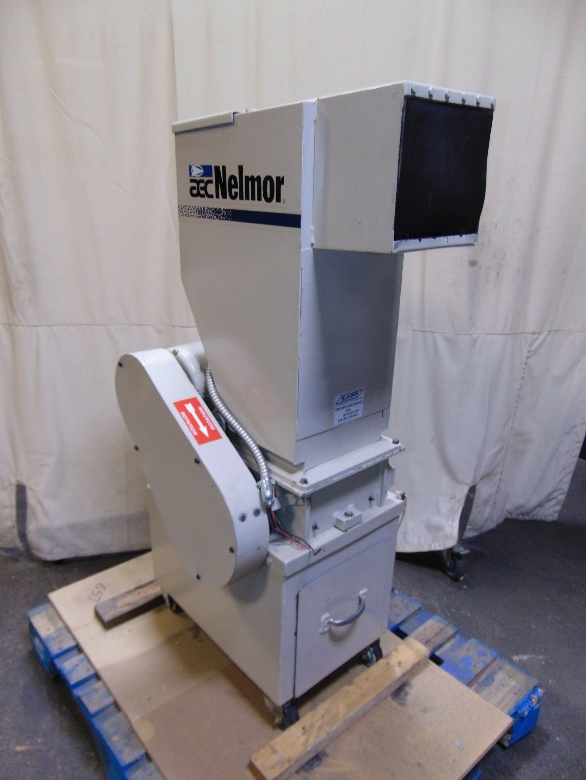 10 x 8 Industrial 5 HP AEC Nelmor Plastic Granulator Grinder 3 Phase