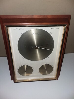 VINTAGE Weather Station Airguide Wall Mount Barometer Thermometer MADE IN USA